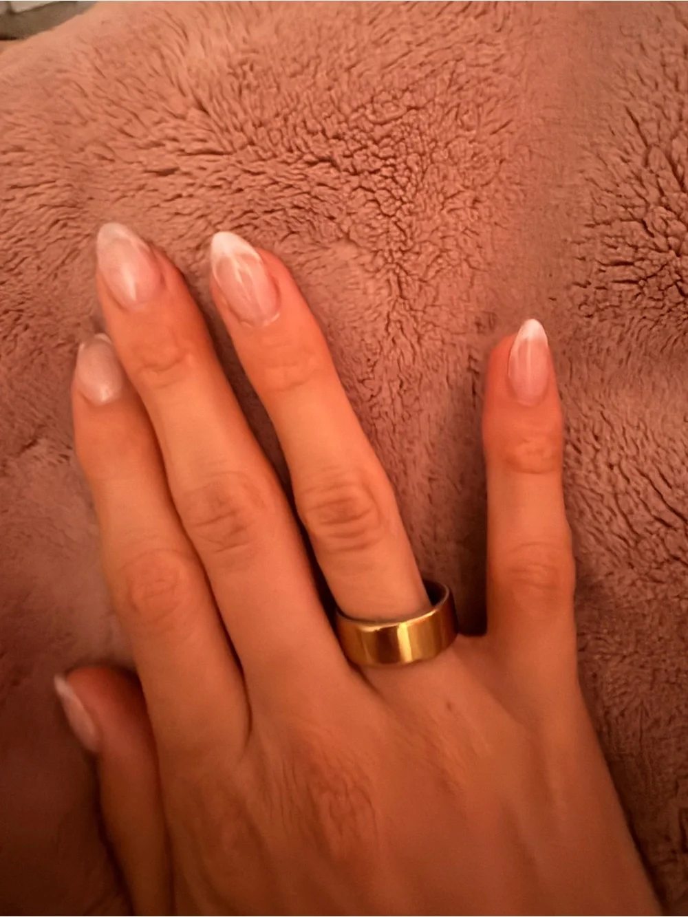 Oura Polished Gold Wide Band Ring for Women
